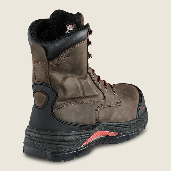 Mens Red Wing King Toe® Adc - 8-inch Waterproof Csa Metguard Toe - Safety Boots Dark Grey - FAK50816